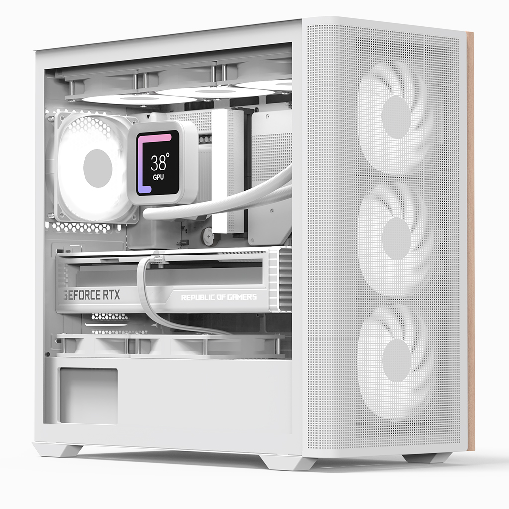 AeroCool Geh Mini D301A-G-WT-V2 (W/&shy;Wood/&shy;Micro-ATX)