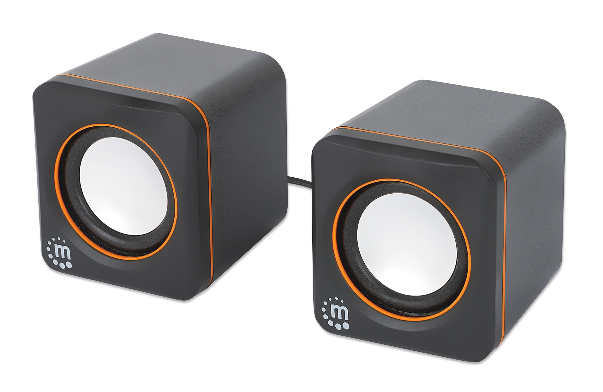 MANHATTAN USB-Lautsprecher - 2600 Series schwarz/&shy;orange