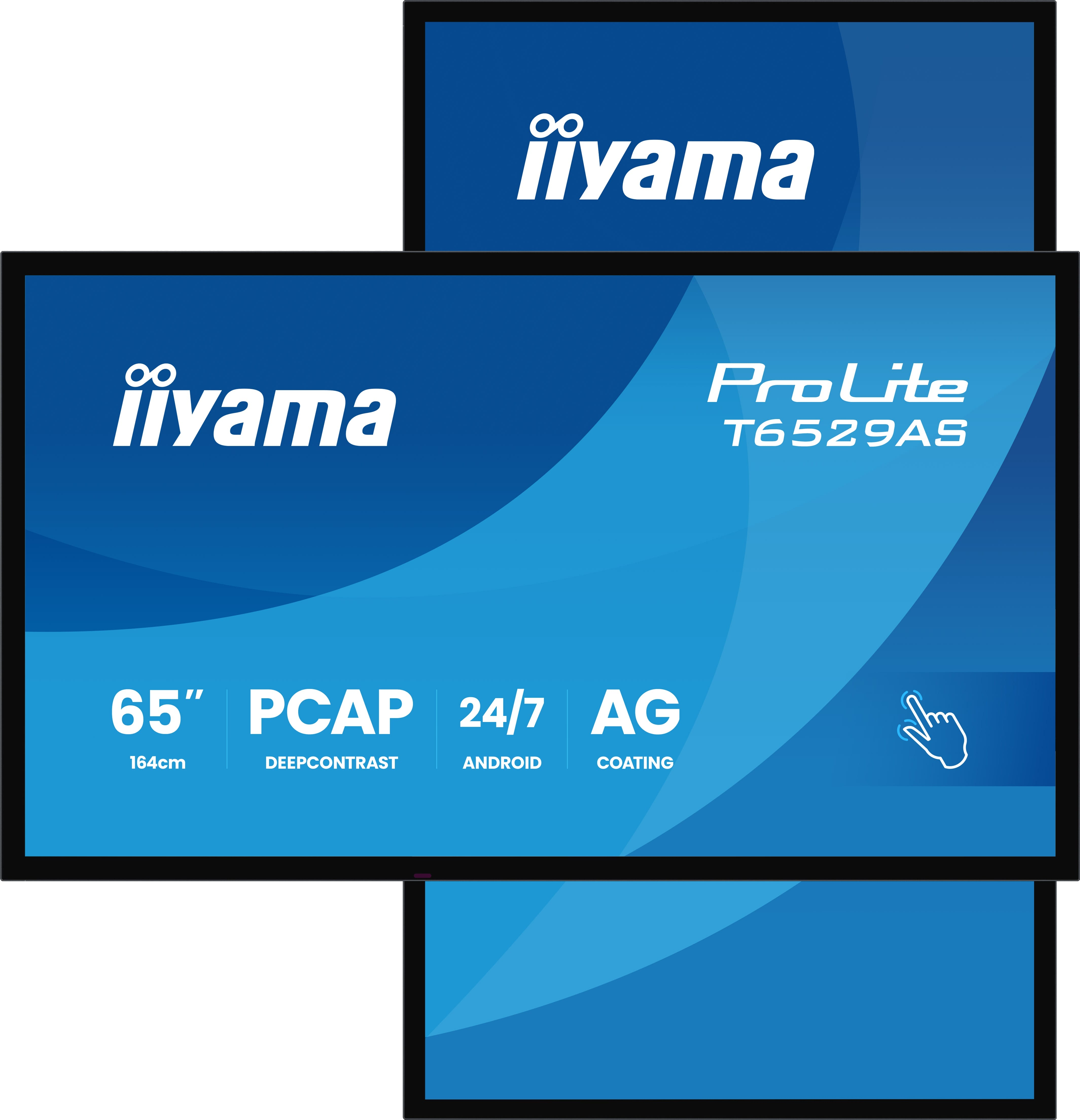 IIYAMA 164.0cm(64,5") T6529AS-B1AG 16:9 M-Touch 2xHDMI+USB-C (Sp