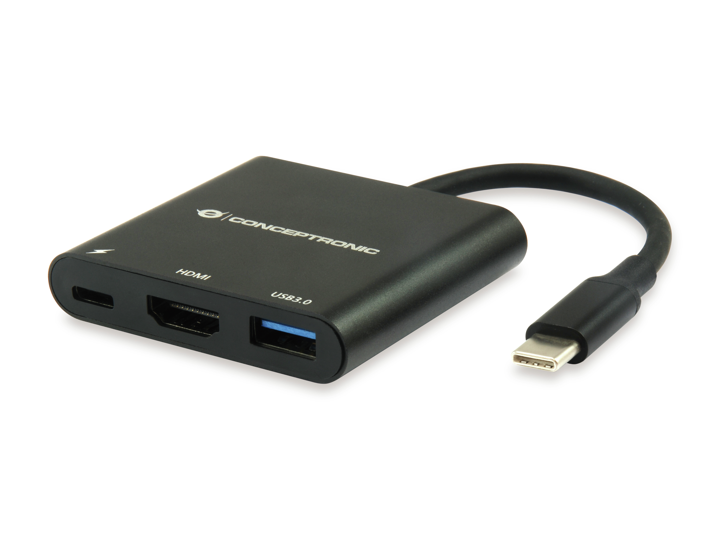 CONCEPTRONIC  3-1 Dock USB-C->HDMI/&shy;USB-A/&shy;100WPD      25cm sw