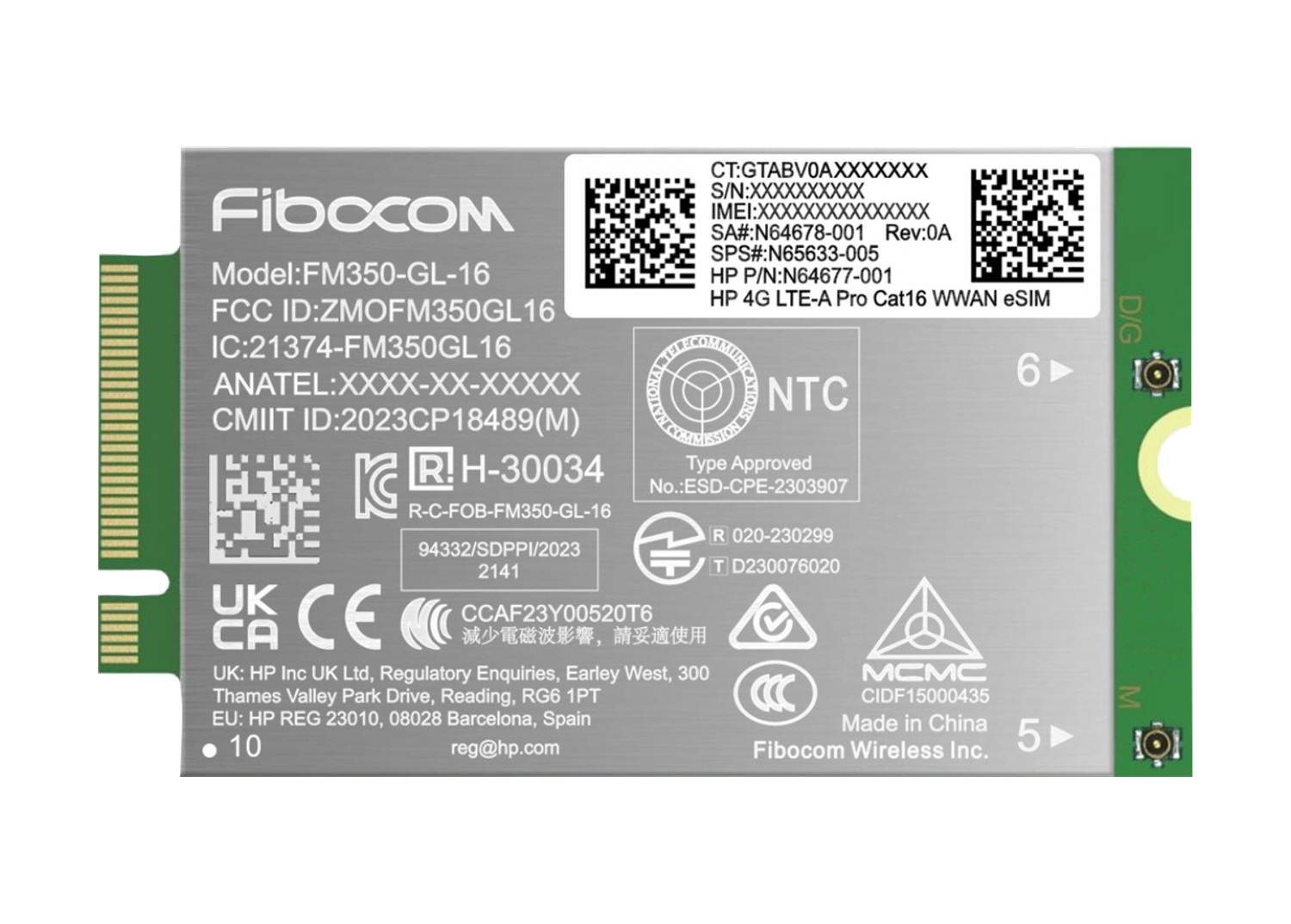 HP Funkmodem 4G LTE-A WWAN Modul