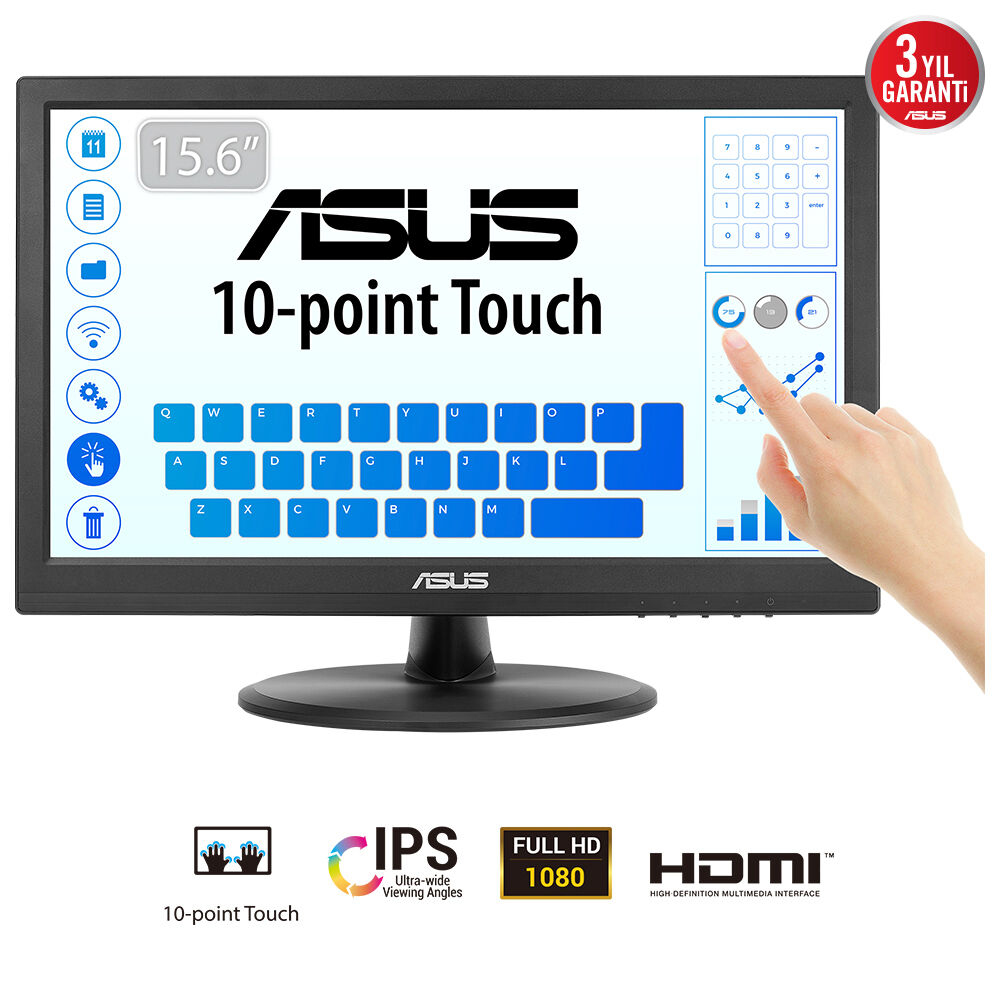 ASUS Touch VT169HE 39.6cm (16:9) FHD HDMI