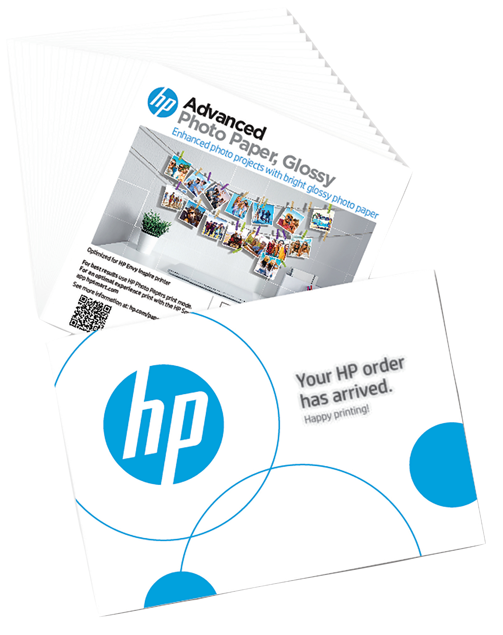 HP Advanced Fotopapier 127x127mm 20 Blatt Glänzend 10,5mil