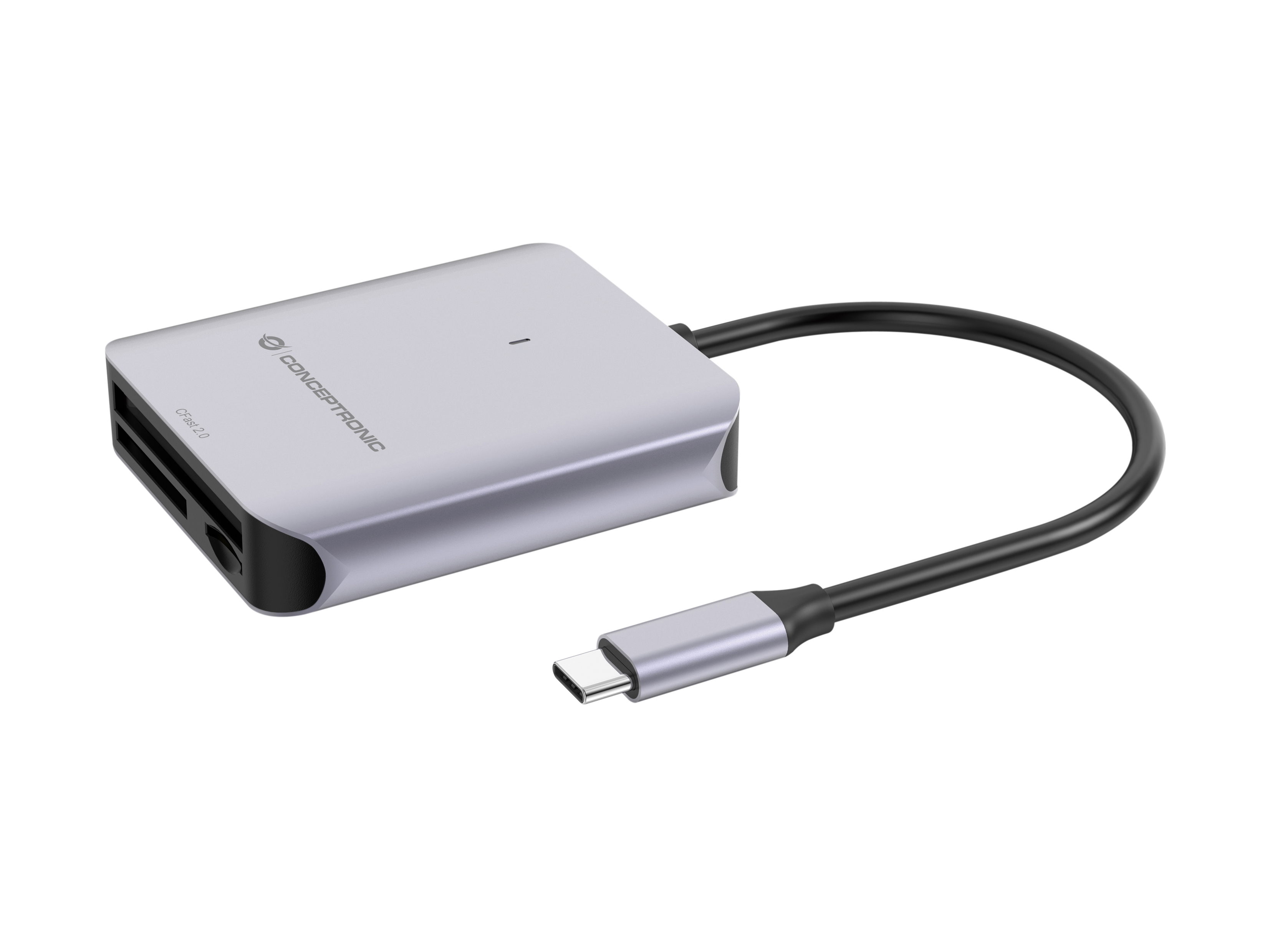 CONCEPTRONIC Kartenleser USB-C3.2->SD/&shy;TF4.0/&shy;CFast2.0 schwarz