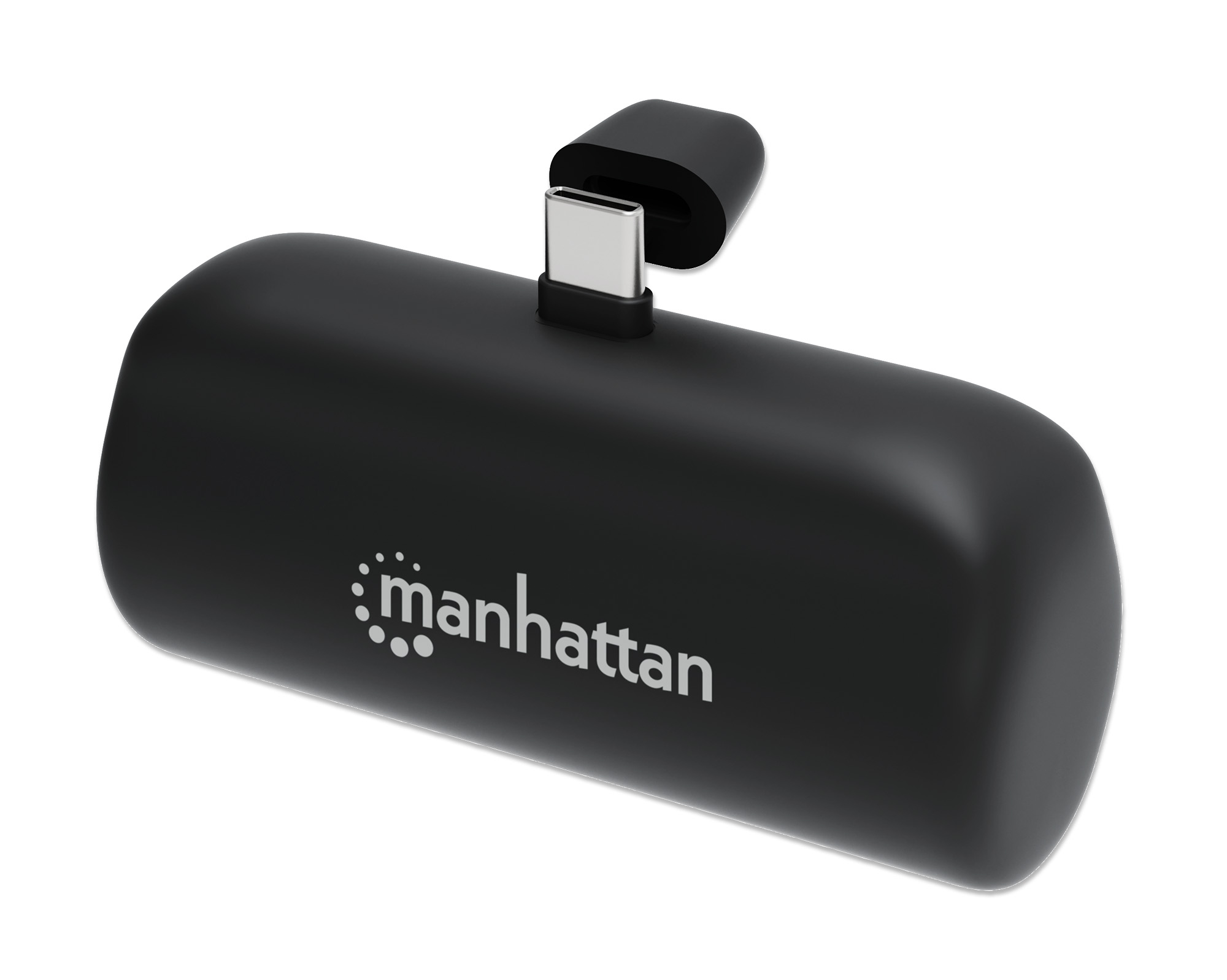 MANHATTAN Powerbank 5000 mAh USB Typ-C Stecker 10W schwarz