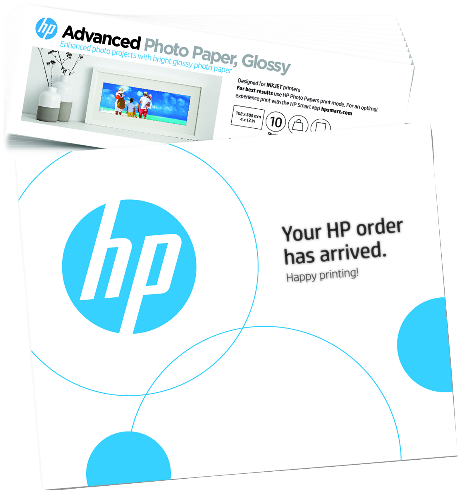 HP Advanced Fotopapier 102x305mm 10 Blatt Glänzend 10,5mil