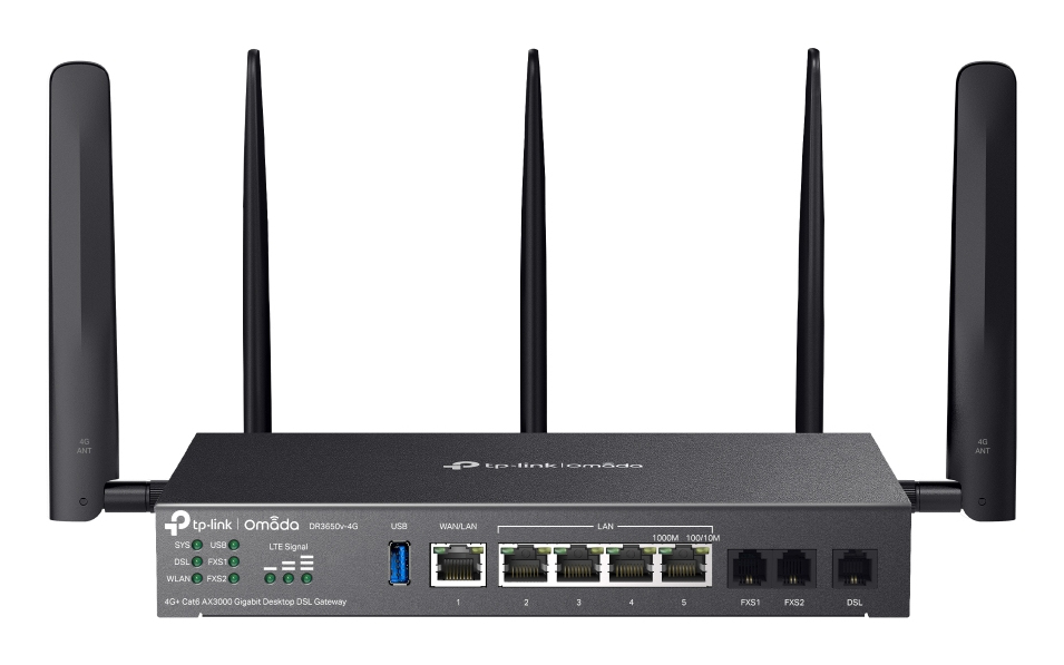 TP-Link Omada AX3000 Gigabit Desktop DSL Gateway DR3650V-4G