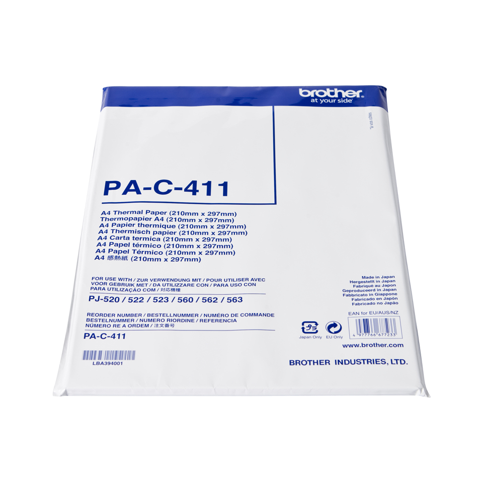 Brother Thermopapier A4 (100 Blatt) für PJ-600/&shy;700/&shy;800
